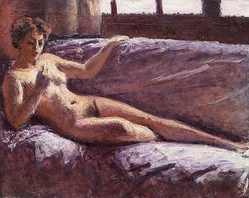 Il drappo bianco o nudo sdraiato